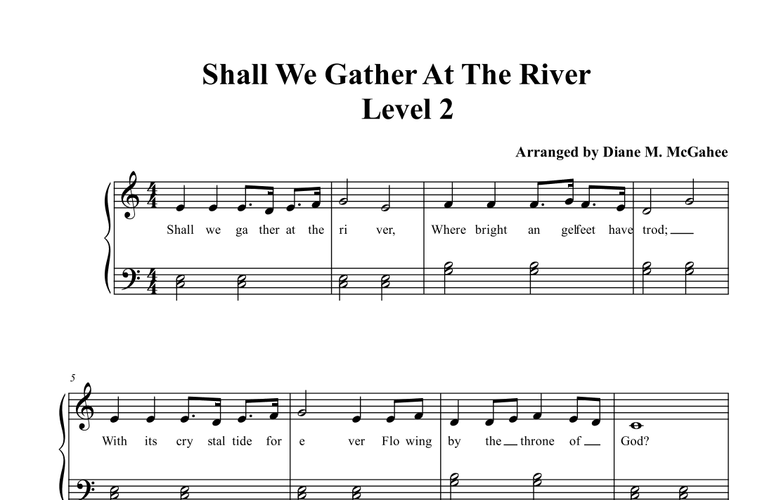 At The River (Shall We Gather At The River) (arr. Arranged by Diane M. McGahee)