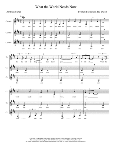 What The World Needs Now Is Love (arr. Fran Carter)