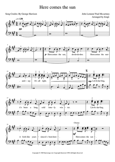 Here Comes The Sun (arr. Erupt)