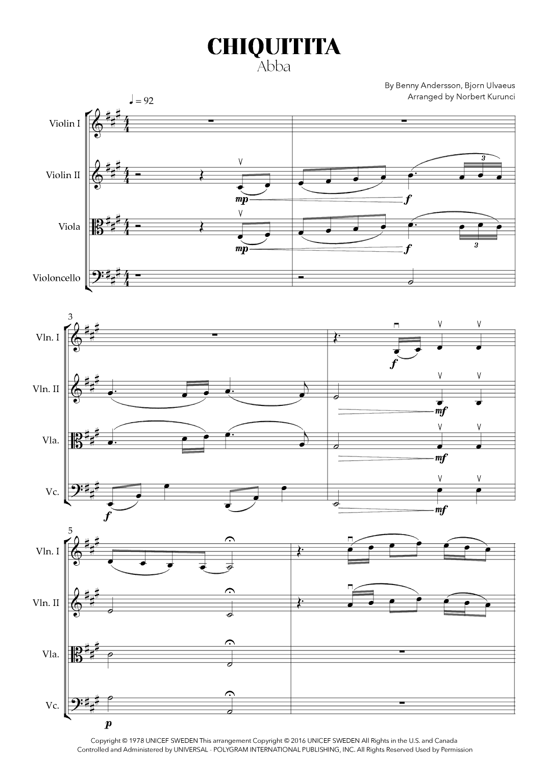 Chiquitita (arr. Norbert Kurunci)