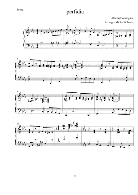 Perfidia (arr. pianoplayer)