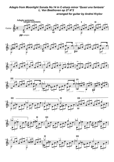 Adagio from "Moonlight Sonata", Piano Sonata No. 14 in C-sharp minor "Quasi una fantasia", Op. 27, N (arr. Andrei Krylov)