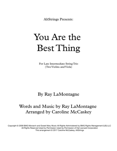 You Are The Best Thing (arr. Caroline McCaskey)
