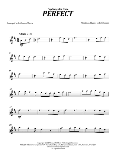Perfect (arr. Guillaume Martin)