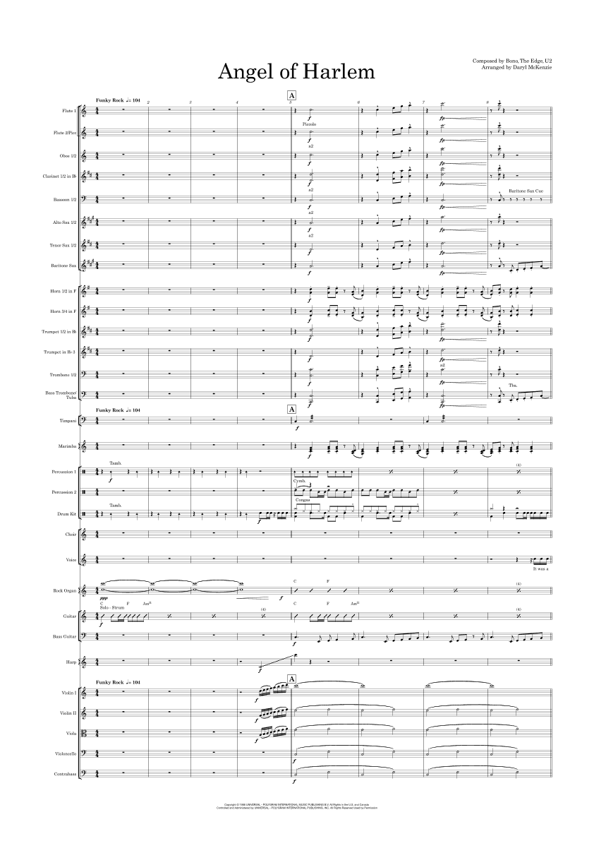 Angel Of Harlem (arr. Daryl McKenzie)