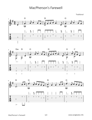 MacPherson‘s Farewell (arr. Bettina Schipp)