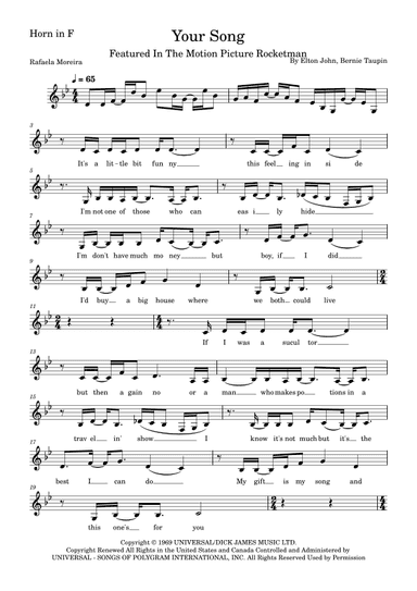 Your Song (arr. Rafaela Moreira)