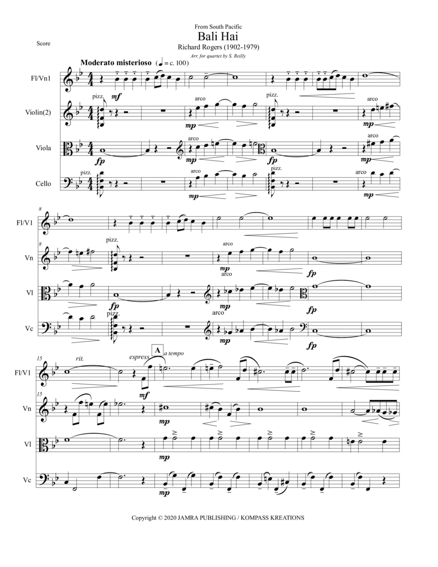 Bali Hai (arr. S. Reilly)