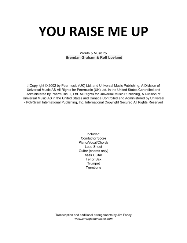 You Raise Me Up (arr. Jim Farley)