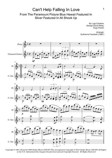 Can't Help Falling In Love (arr. Guilherme Facchetti)