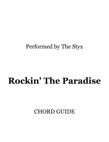 Rockin' The Paradise (arr. RWM)