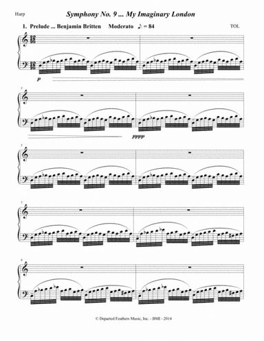 Symphony No. 9 ... My Imaginary London (2013-14) Harp part
