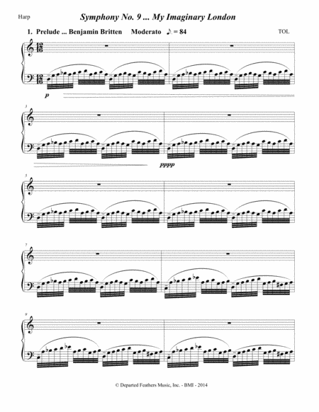 Symphony No. 9 ... My Imaginary London (2013-14) Harp part