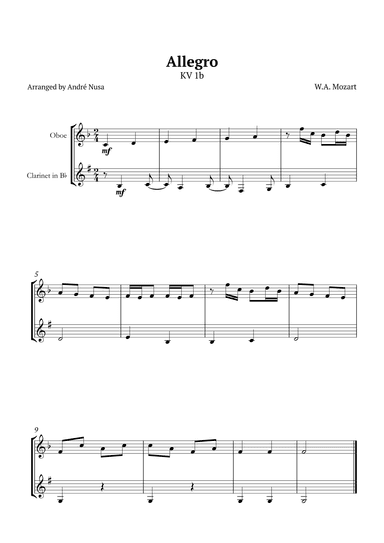 Allegro K1b (arr. André Nusa)