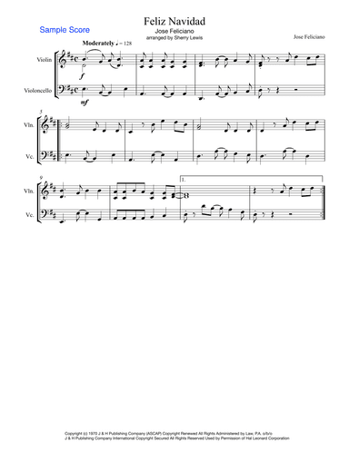 Feliz Navidad (arr. Sherry Lewis)