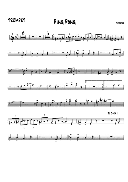 Ping Pong arrangement for jazz band. (arr. Brian White)