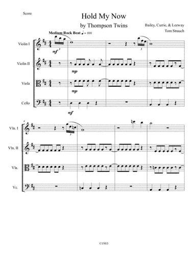 Hold Me Now (arr. Thomas Strauch)