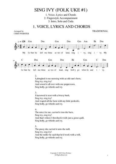 Sing Ivy: Folk Uke #1 (arr. Chris Webster)