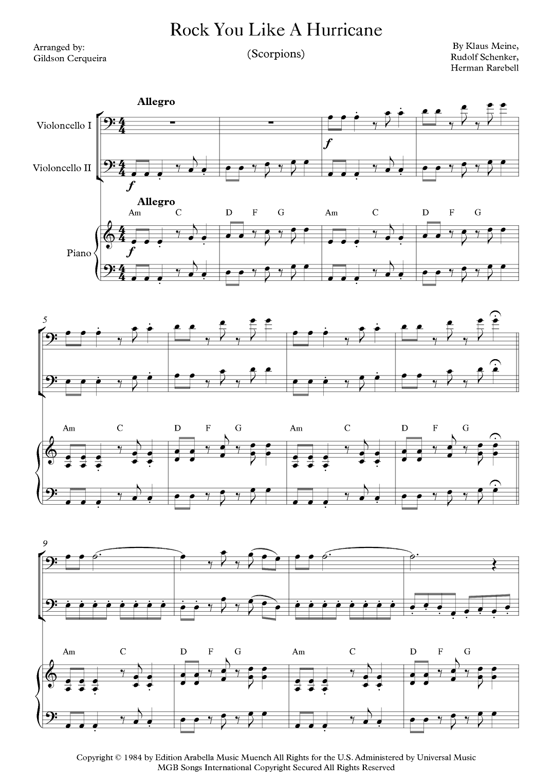 Rock You Like A Hurricane (arr. Gildson Cerqueira)