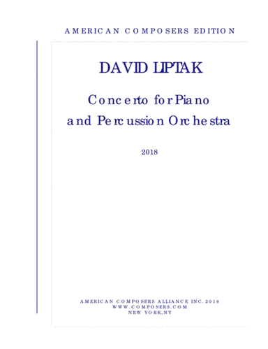 [Liptak] Concerto for Piano and Percussion Orchestra