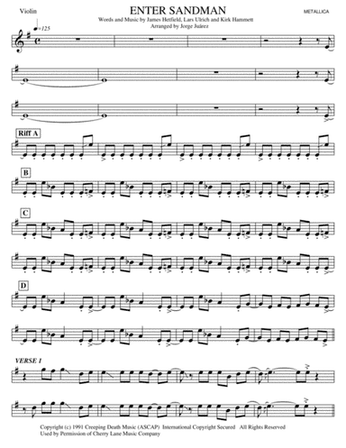 Enter Sandman (arr. Jorge Juárez)