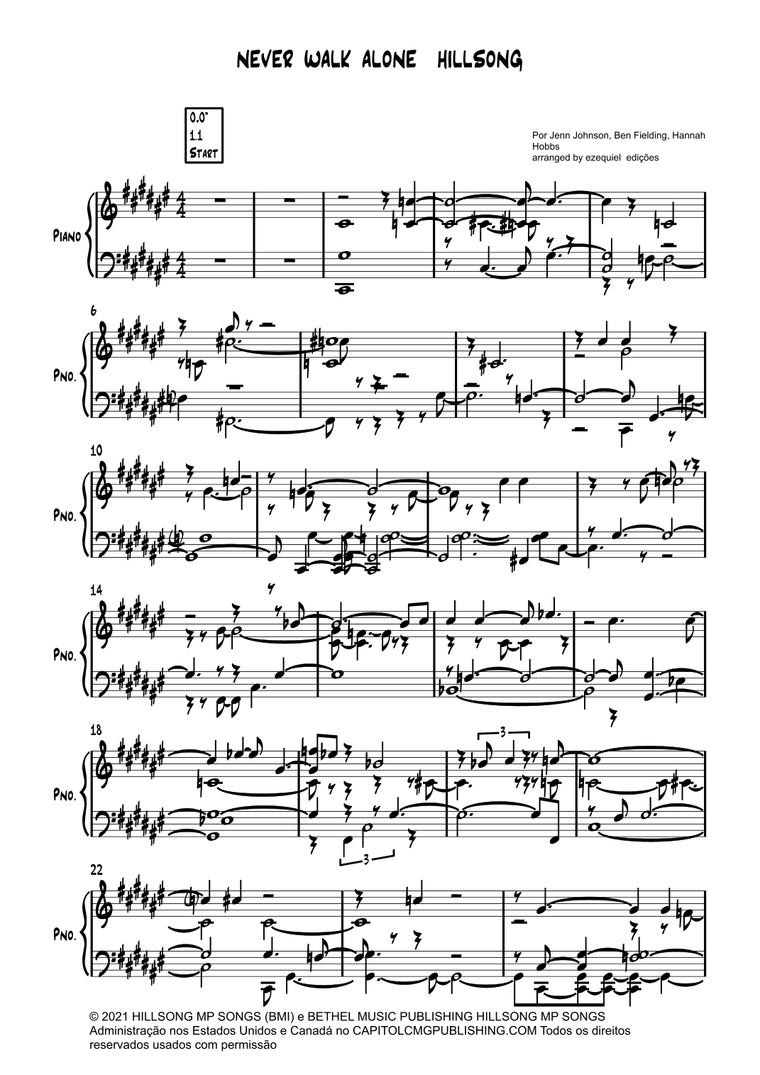 Never Walk Alone (arr. ezequiel zeferino edição)