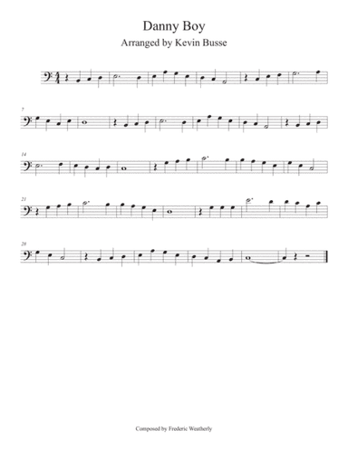 Danny Boy (Easy key of C) - Bassoon (arr. Kevin Busse)