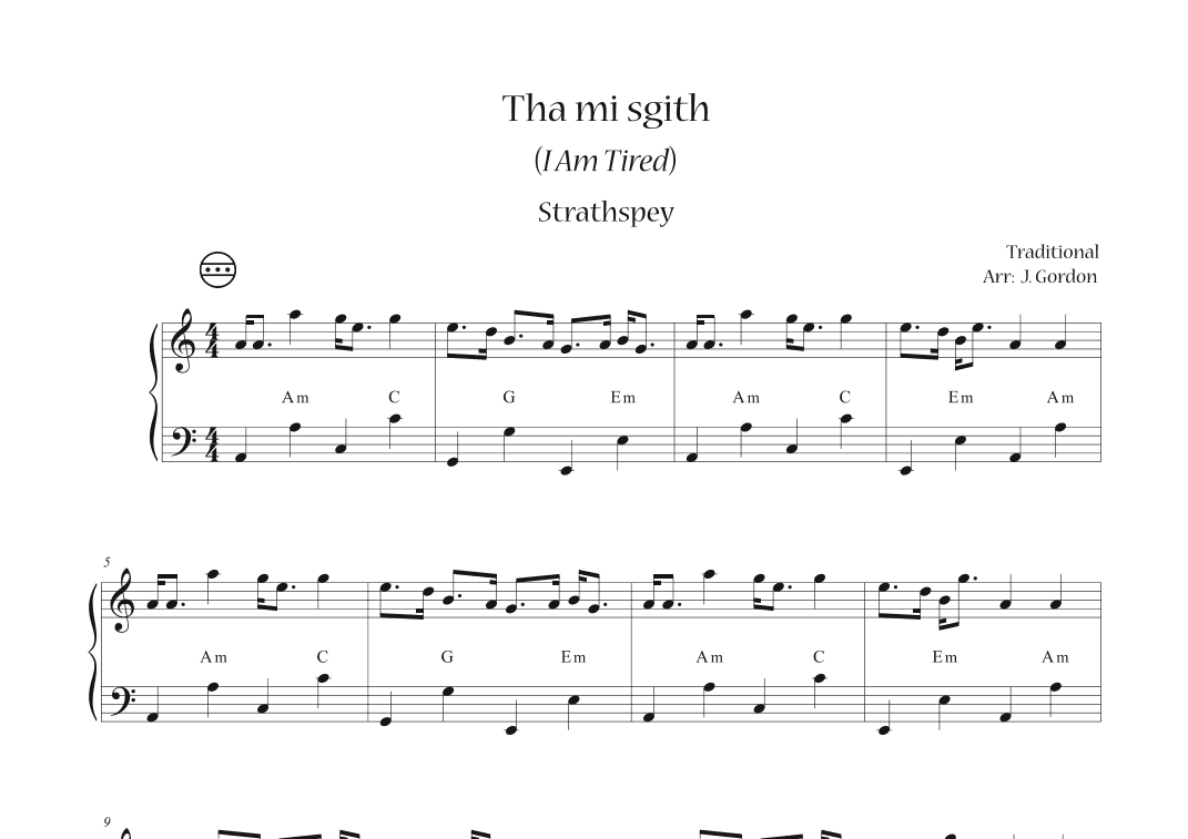 Tha mi sgith (I Am Tired) (arr. Julia Gordon)