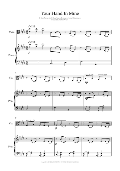 Your Hand In Mine (arr. Matthew pyeon)