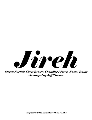 Jireh (arr. Jeff Tincher)