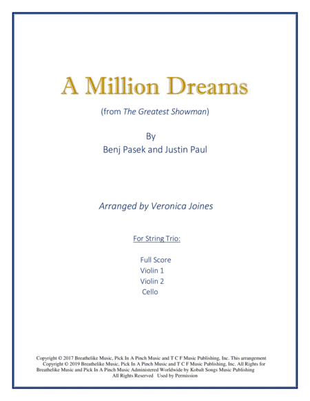 A Million Dreams (arr. Veronica Joines)