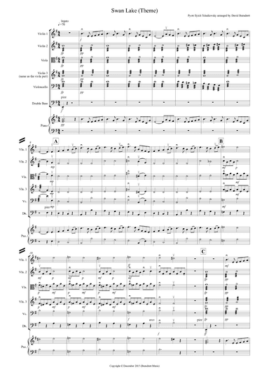 Swan Lake Theme for String Orchestra (arr. David Burndrett)