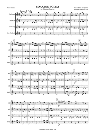 Coaxing Polka for Clarinet Quartet (arr. Martin Todd)