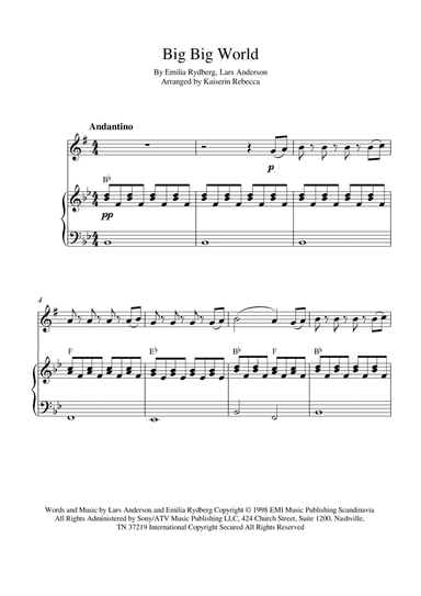 Big Big World (arr. Kaiserin Rebecca)
