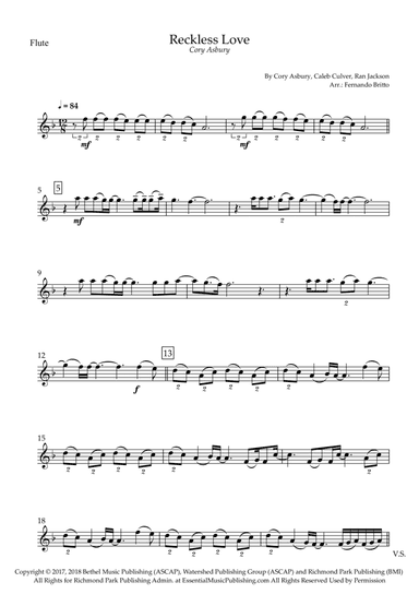 Reckless Love (arr. Fernando Britto)
