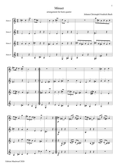 Minuet (arr. Edition Maulwurf)
