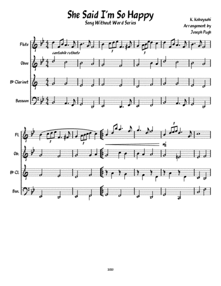 She Said I'm So Happy (Woodwind Quartet)