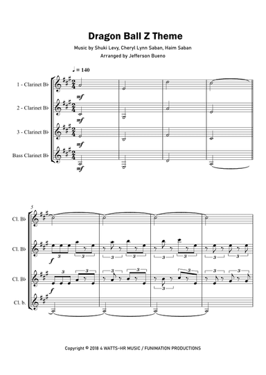 Dragon Ball Z Theme (arr. Jefferson Bueno)