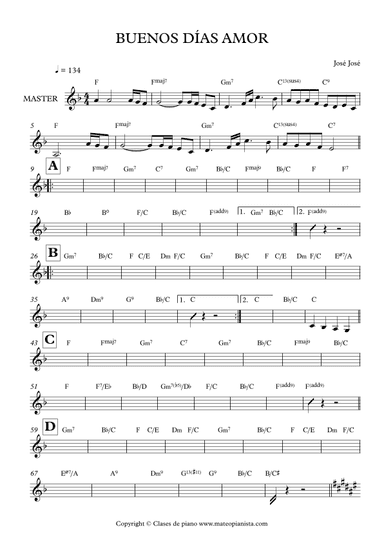 Buenos Dias Amor (arr. Mateo Aguilar)