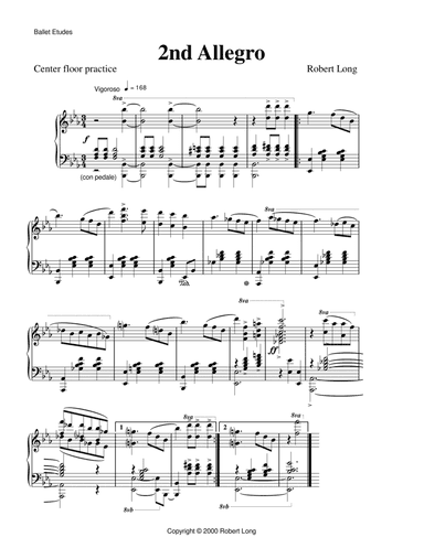 Piano Sheet Music for 3/4 Grand Allegro