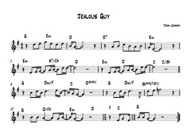 Jealous Guy (arr. Greg Sanders)