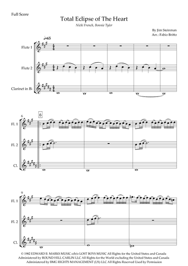 Total Eclipse Of The Heart (arr. Fabio Britto)