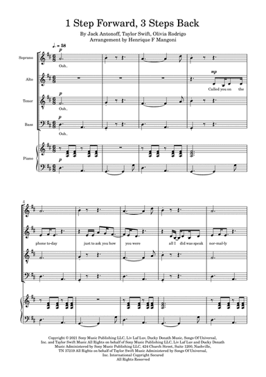 1 Step Forward, 3 Steps Back (arr. Henrique F Mangoni)