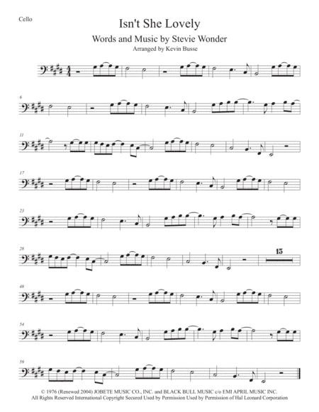 Isn't She Lovely (arr. Kevin Busse)