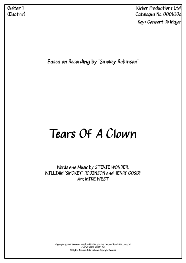 The Tears Of A Clown (arr. Michael Storeton-West)