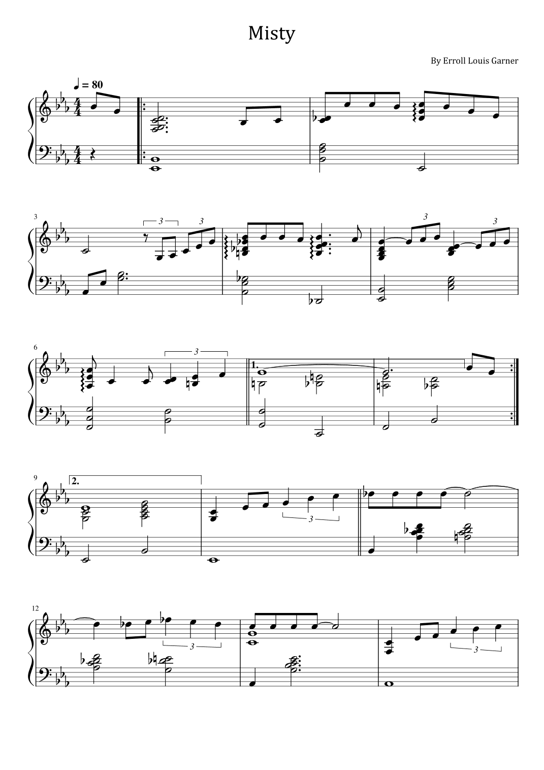 Misty (arr. poon)