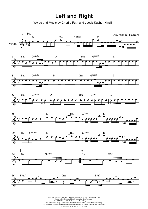 Left And Right (arr. Michael Habrom)