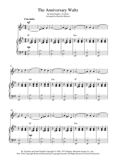 The Anniversary Waltz (arr. Kaiserin Rebecca)