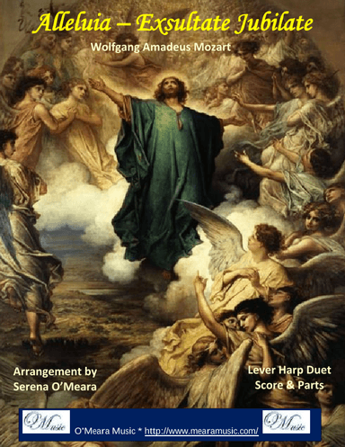 Alleluia from "Exsultate, Jubilate" K165, Lever Harp Score & Parts (arr. Serena O’Meara)