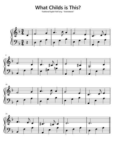 What Child is This? (Greensleeves) (arr. Funtom)